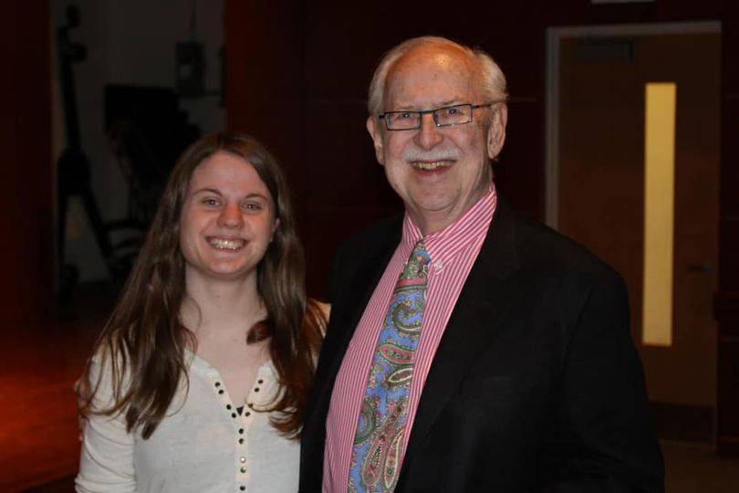 A photo of Prof. Dan Stolper and Kelsey Wilcox.